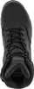 A top-down view of a black leather boot. Produktbild-Vorschau