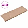 vidaXL Tappetini per scale 10 pz. Marrone 65x21x4 cm Pile Anteprima dell’immagine prodotto 8