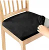 Stretch Sitzbezug für Stühle - 40 x 40 cm - Schwarz Samt - Produktbild-Vorschau 1