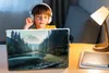 MuchoWow® Laptop Aufkleber Sticker Cover Wald - Gras - Produktbild-Vorschau 3