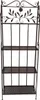 LEX Eisen Regal mit 4 Etagen 60 x 26 x 166 cm, Antik Braun Produktbild-Vorschau 1