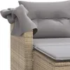 vidaXL, 2-Sitzer Gartensofa Set, 3-tlg., Poly Rattan, Produktbild-Vorschau 8