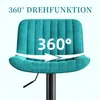 Barhocker Samt Barstühle-Set Höhenverstellbar 360° Produktbild-Vorschau 5