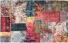 The Living Store Teppich Waschbar Patchwork Mehrfarbig Produktbild-Vorschau 2