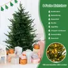 A decorated Christmas tree with gifts underneath, presented with marketing text and feature highlights. Produktbild-Vorschau
