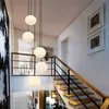 HOME DELUXE Skleněné závěsné svítidlo SUNA White - 5 světel Náhled obrázku produktu 2