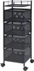 A black four-tier rolling cart with mesh baskets. Produktbild-Vorschau