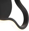 Moderne Wandleuchte Schwarz inkl  LED Plomp Produktbild-Vorschau 6