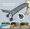 COSTWAY Sonnenliege Liegestuhl mit Rädern, Gartenliege mit Produktbild-Vorschau 5