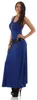 Damen Maxi Neckholder Sommerkleid mit Gürtel; Blau/S/M Produktbild-Vorschau 2