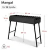 Klappbar Mangal für 12 Spieße, Länge 80cm, Stahl 2,0mm, Produktbild-Vorschau 3