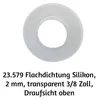 10 Stück Flachdichtung Silikon, 2 mm, transparent 3/8 Zoll Produktbild-Vorschau 3