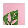 MuchoWow® Mauspad Mousepad Botanisches Blatt auf rosa Produktbild-Vorschau 1