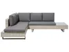 BELIANI Gartenmöbel Set Grau und Beige Rattan Aluminium Produktbild-Vorschau 5