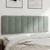 vidaXL Kopfteil-Kissen "Hanko" Hellgrau 120 cm Samt Produktbild-Vorschau 2