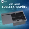 VBChome Küchenspüle 78×49 cm Edelstahl Graphit mit Produktbild-Vorschau 2