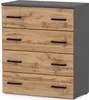 Schuhschrank „4U“ Mattgrau / Wotan Eiche Produktbild-Vorschau 1