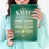 Metallschild mit Spruch: Raupe müsste man sein. Fressen ... Produktbild-Vorschau 3