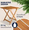 CASARIA® Set da Balcone Tavolo e 2 Sedie in Legno di Acacia Anteprima dell’immagine prodotto 4