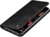 A black flip case for a Huawei P20 Lite phone, shown from a diagonal angle with the cover open. Produktbild-Vorschau