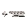 Three parts of a hammer drill bit set are laid out on a white background. Produktbild-Vorschau