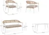 4er Set Sitzgruppe Jandia 138 x 69 x 75 cm Aluminium Produktbild-Vorschau 7