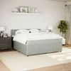 Möbel Boxspringbett mit Matratze Hellgrau 180x200 cm Samt - Produktbild-Vorschau 4