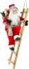 Santa s rebríkom červený 65 cm Náhľad obrázku produktu 1