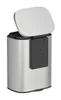 A silver and gray trash can with its lid open, shown against a white background. Náhľad obrázku produktu
