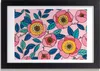 Bild 30x20 MDF-Rahmen, Wandkunst pinke Blumen Produktbild-Vorschau 1
