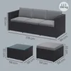 SONGMICS (5-tlg) Gartenlounge-Set, Tisch, Fußhocker und Produktbild-Vorschau 7