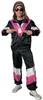 80er Jahre Trainingsanzug für Herren in Schwarz mit Pink Produktbild-Vorschau 2