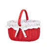 Panier à provisions / panier cadeau en osier rouge 42x34 Voir les images du produit 6