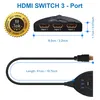 MMOBIEL 3 Anschlüsse HDMI Switch HUB mit 50 cm Kabel 1080p Produktbild-Vorschau 5