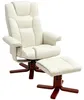 Relaxfauteuil met voetenbankje, lederlook, verstelbare Productafbeelding-voorbeeld 1