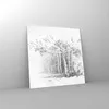 Bilder auf glas - Einteilig - Skizze Wald Birke - 70x70cm - Produktbild-Vorschau 4