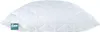 A white quilted pillow with a zipper and a brand tag. Produktbild-Vorschau