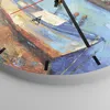 Wanduhr - Rund - Glasuhr - Łódź Hafen Bunt - 40x40cm - Produktbild-Vorschau 5