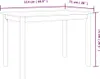 A line drawing of a table with dimensions indicated. Anteprima dell’immagine prodotto