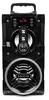 A front-facing view of a black portable Bluetooth speaker with silver accents. Náhľad obrázku produktu