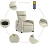 vidaXL Massagesessel Creme Kunstleder Produktbild-Vorschau 5