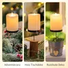 Kerzenhalter Adventskranz Stumpenkerzen Schwarz 8cm - 4er Produktbild-Vorschau 2