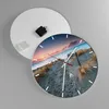 Wanduhr - Rund - Glasuhr - Strand Sand Spaziergang - Produktbild-Vorschau 2