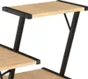 vidaXL Bureau met plank, zwart en eikenhout, 116x50x93 cm Productafbeelding-voorbeeld 4