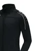 A close-up shot of a black polyester jacket. Produktbild-Vorschau