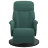 vidaXL Fauteuil relax avec repose-pieds Vert foncé velours Voir les images du produit 3