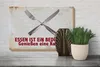 Holzschild Spruch 30x20cm Essen ist ein Bedürfnis Kunst Produktbild-Vorschau 4