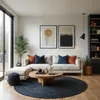 Mrcarpet Tapis de jute rond noir 200 cm Voir les images du produit 1