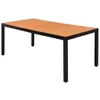 7-tlg. Garten-Essgruppe PVC Rattan Schwarz und Braun Produktbild-Vorschau 3
