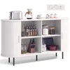 Meuble TV BEALIFE, 130x40x75 cm, avec 2 volets roulants | Voir les images du produit 3